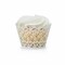 Ivory-White Pearlized Floral Lace Cupcake Wrappers & Liners | 25 PC Set